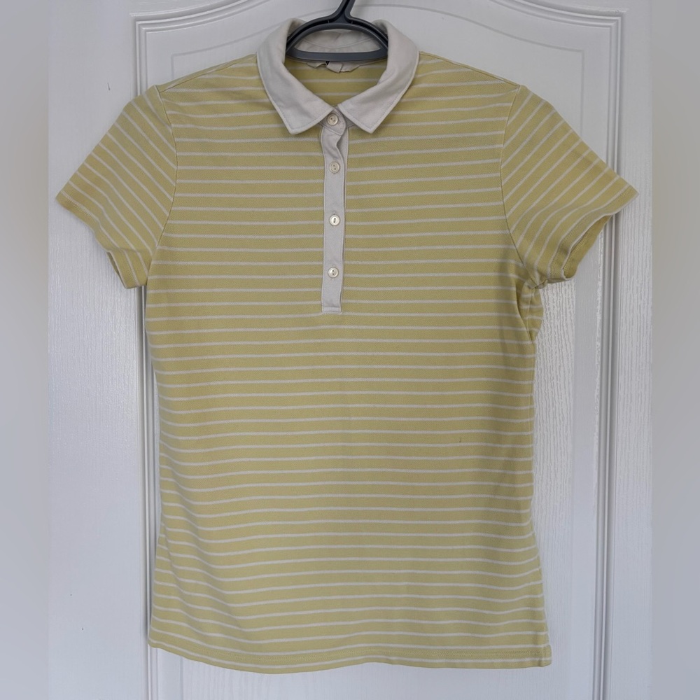 Uniqlo Yellow Striped Polo Shirt